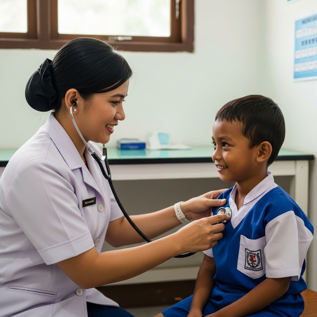 Anak-anak belajar dengan gembira